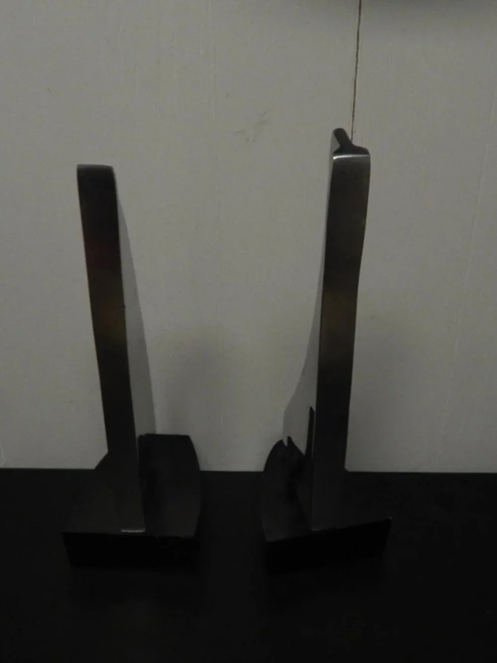 Pier 1 Imports 2012 MCM Design 2 Piece Sailboat Sculpture/Bookends, Aluminum